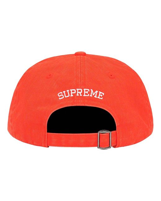 Supreme Red Pigment Print S Logo 6-Panel for men