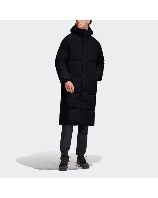 Adidas Black Puffer Down Winter Coat 'Core' for men