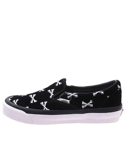 Vans Black Wtaps X Og Classic Slip-On Lx 'Bones' for men