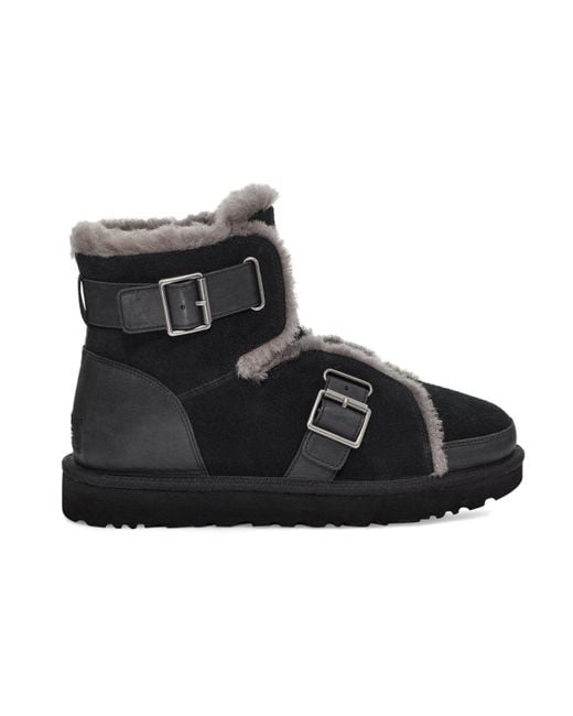 Ugg Black (Wmns) Dune Mini Buckle Boot Fleece Lined