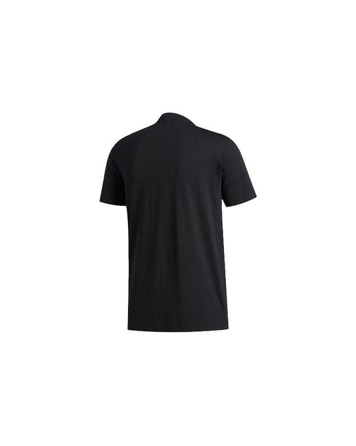 Adidas Black Basketball Sports Round Neck Short Sleeve for men