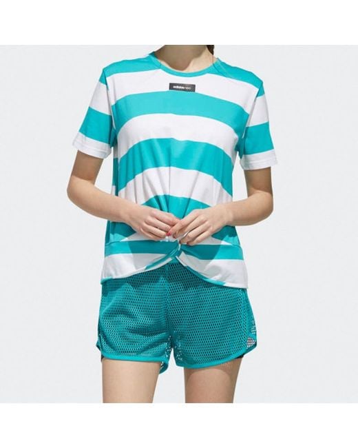 Adidas Blue (Wmns) Neo Cs Tshirt Sports Round-Neck