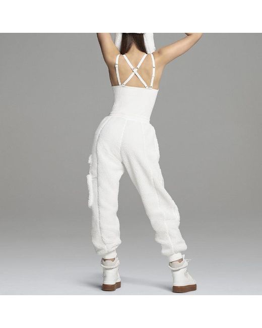 Adidas White Originals X Ivy Park Casual Sports Fleeced Pants
