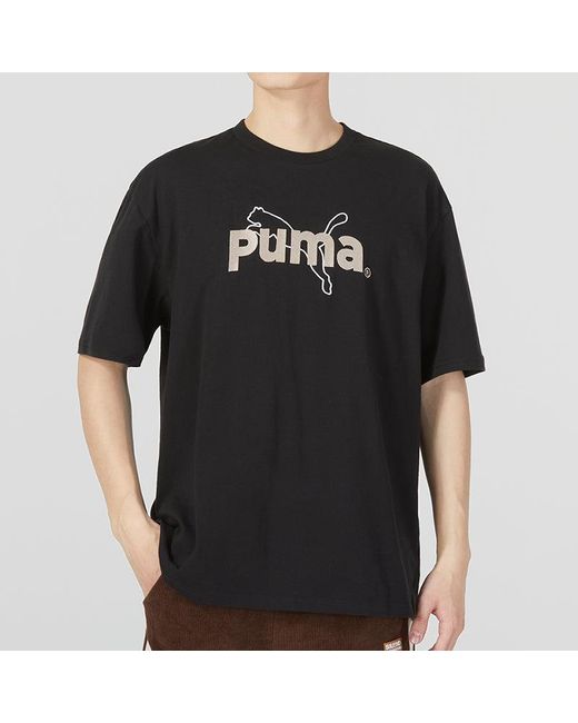 PUMA Black Team Graphic Shirt for men