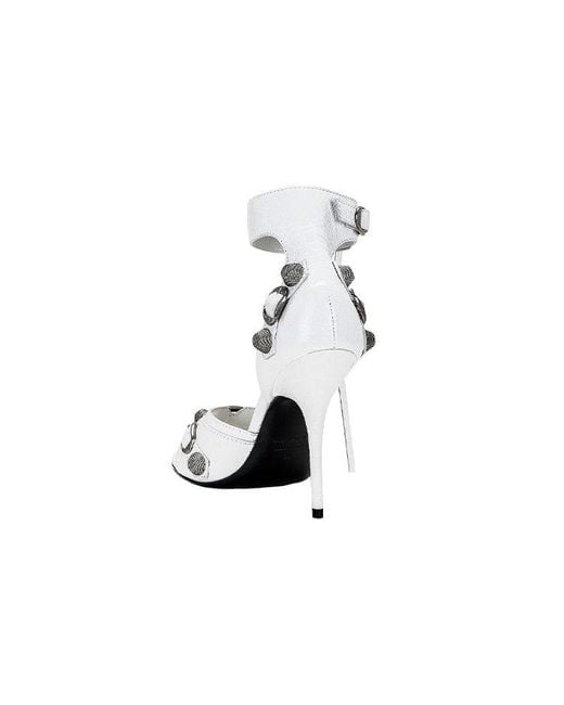 Balenciaga White (Wmns) Cagole 110Mm Sandals Arena Lambskin'
