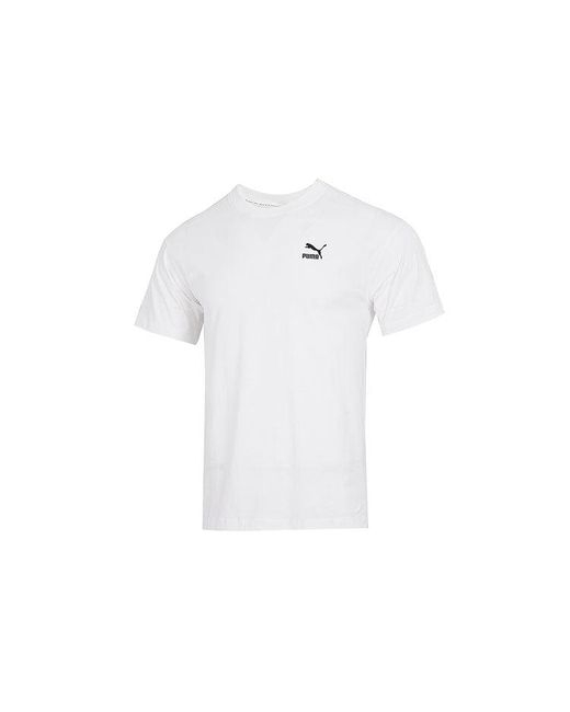 PUMA White Slogan Sportswear Tee for men