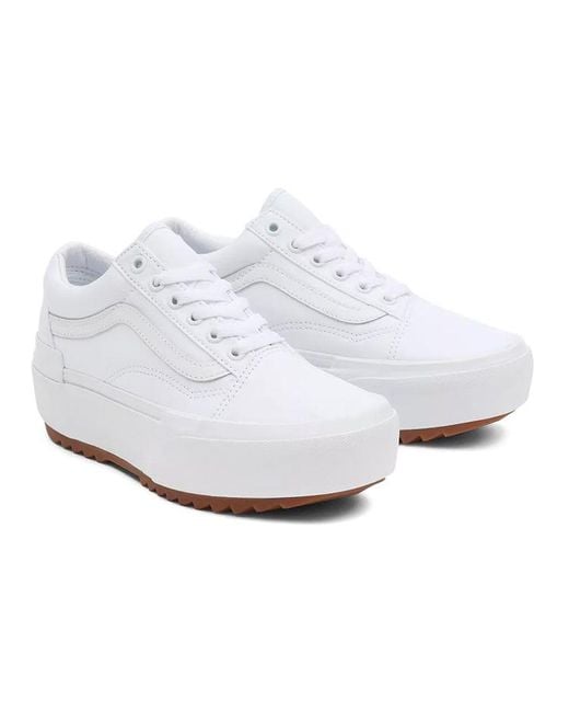 Vans White Old Skool Stacked 'True Gum' for men