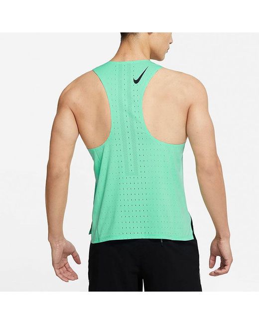 Nike Green Aeroswift Breathable Training Sports Running Vest for men