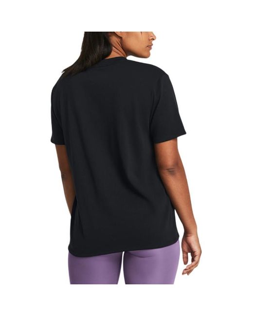 Under Armour Black (Wmns) Heavyweight Embroidered Patch T-Shirt