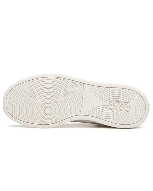 Anta White (Wmns) Skateboarding Series Sneakers High 'Ivory'
