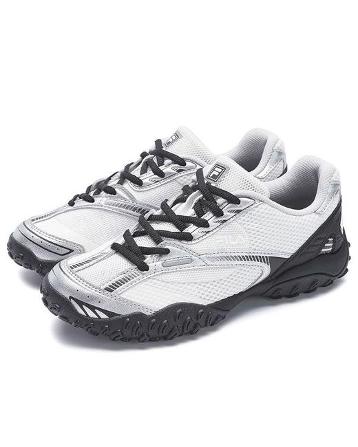 ★FILA★ ECHAPPE V2 SILVER WHITE BLACK FILA Women's Echappe v2 White / Silver / Black Low Top