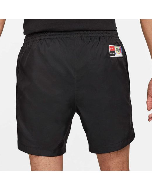Nike Black F.C. Soccer/Football Athleisure Casual Sports Lightweight Woven Shorts for men