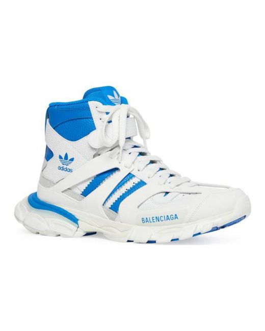 Balenciaga Blue X Adidas Originals Track Forum Sneakers for men