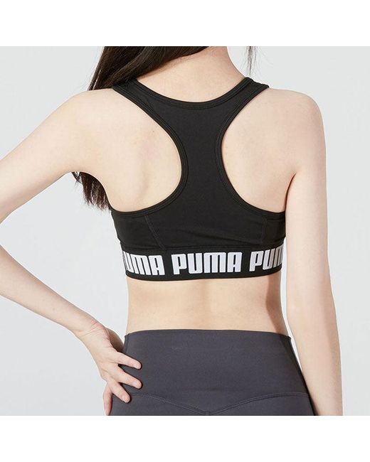 PUMA Black (Wmns) Training Strong Bra Top Medium Support