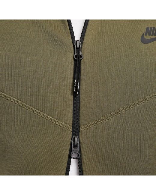 Nike Green Tech Fleece Full Zip Windrunner Hooded Jackets Asia Sizing for men