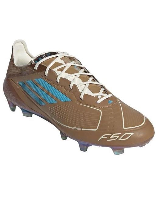 Adidas Brown X Bad Bunny X Lionel Messi F50 Elite Fg 'Cardboard Cream' for men