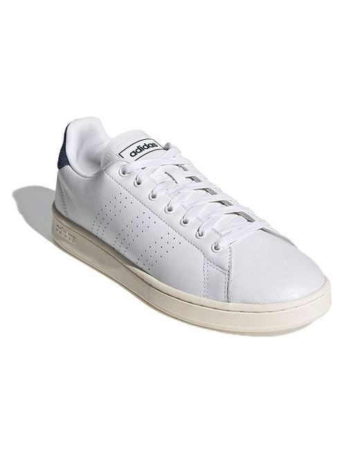 Adidas White Advantage Crew' for men