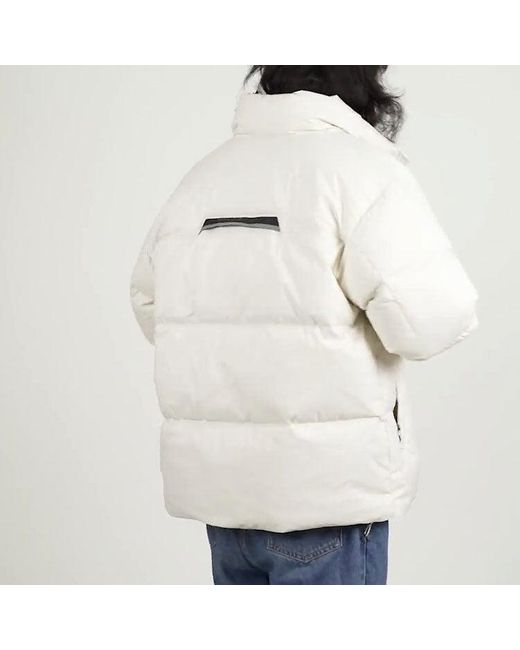 New Balance White Short Down Jacket