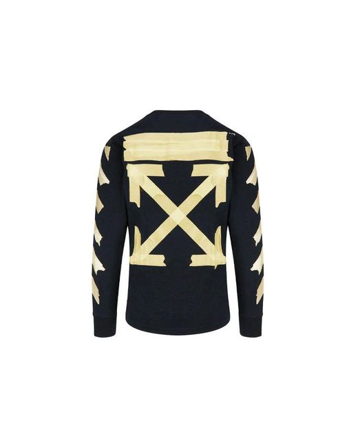 Off-White c/o Virgil Abloh Blue Tape Arrows Long Sleeve T-Shirt for men
