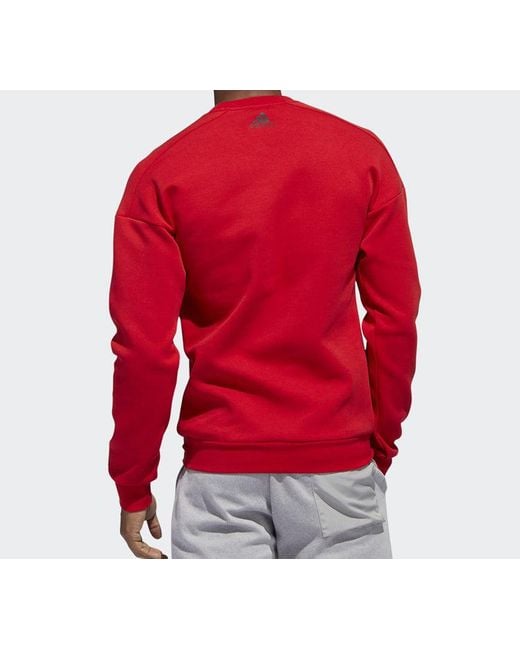 Adidas Red Logo Printing Sports Pullover for men