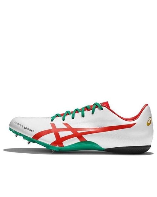 Asics White Hyper Sprint 7 Running Shoes 'Lightning' for men