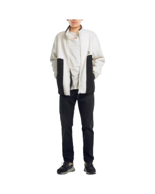 PUMA White Logo Clsx Sherpa Jacket for men