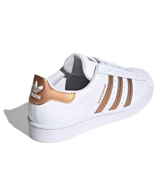 Adidas White (Wmns) Superstar Copper Metallic'