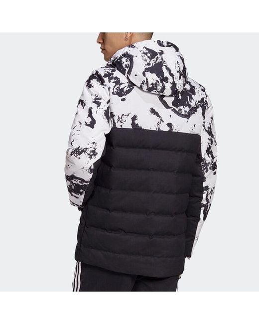 Adidas Blue Juventus Soccer/Football Sports Colorblock Hooded Down Jacket Colorblock for men