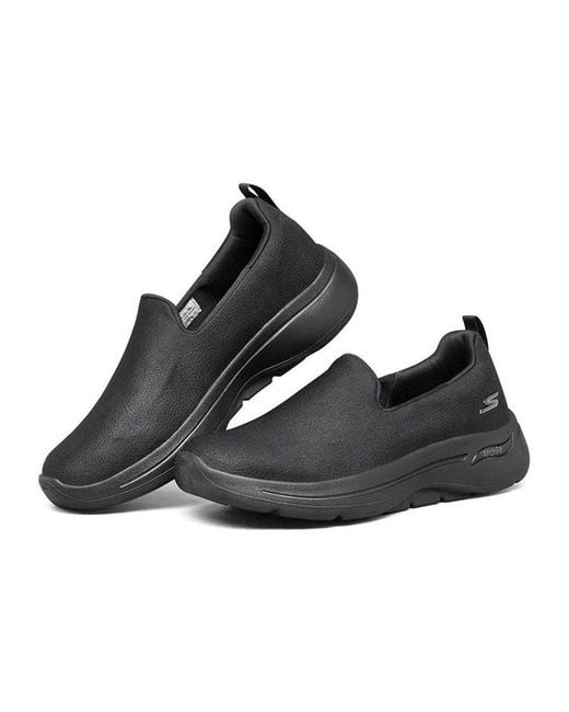 Skechers Black (Wmns) Go Walk Arch Fit Slip On 'Triple'