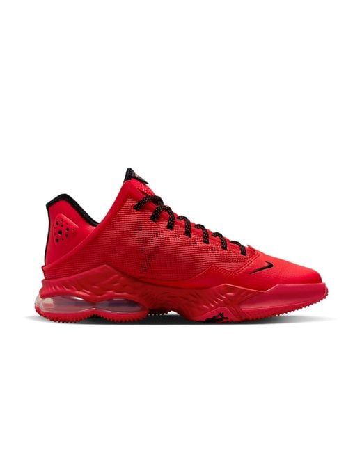 Nike Red Lebron 19 Low 'Light Crimson' for men