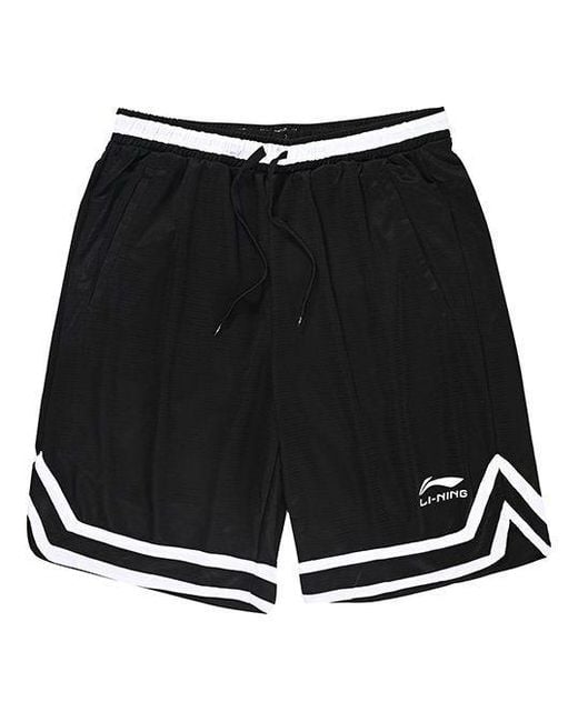 Li-ning Black Dna Logo Basketball Shorts for men