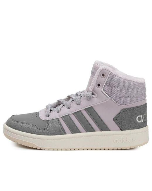 Adidas Gray (Wmns) Hoops 2.0 Mid