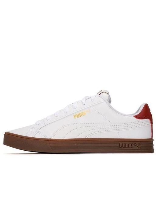 PUMA White Smash Vulc V3 Lo Chili Oil Gum' for men
