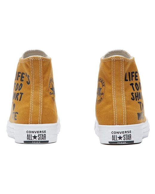 Converse Brown Chuck Taylor All Star Hi Renew 'Life's Too Short To Waste' for men