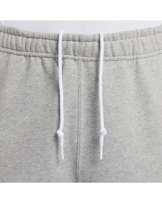 Nike Gray Sportswear Swoosh Open-hem Fleece Pants for men