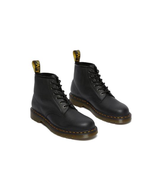 Dr. Martens Black 101 Leather Martin Boots for men