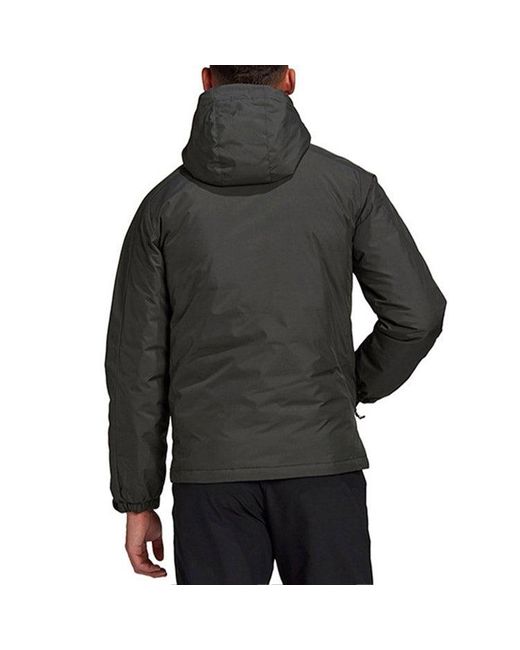 Adidas Green 3St Down Jkt Windproof Stay Warm Hooded Down Jacket for men