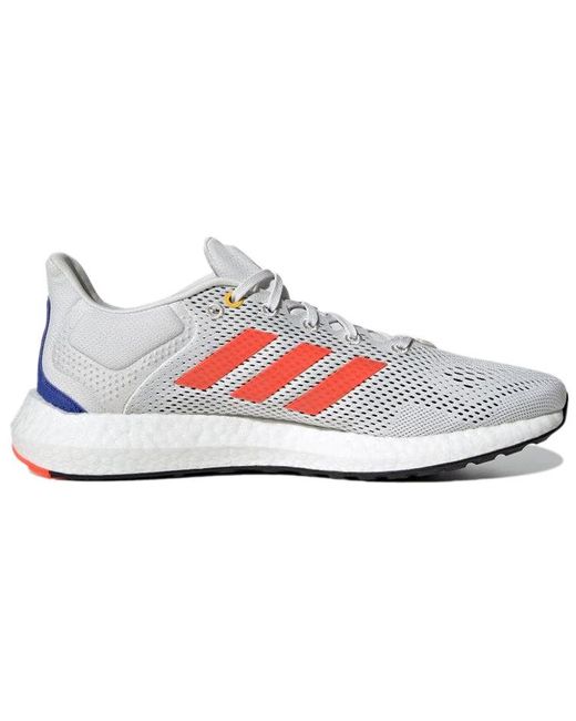 adidas Pureboost 21 Grey/red in White for Men | Lyst