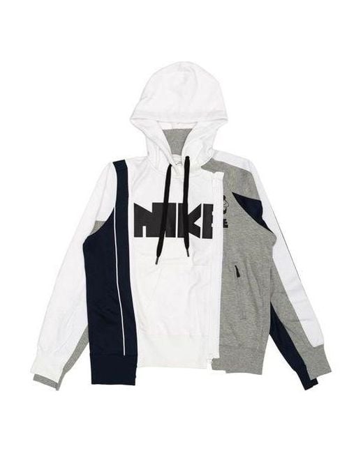 Nike White (Wmns) X Sacai Double-Zip Hoodie 'Obsidian'