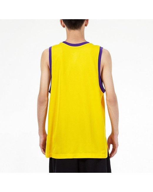Nike Yellow Tank Dna Cts 75 Sports Basketball Jersey/Vest for men