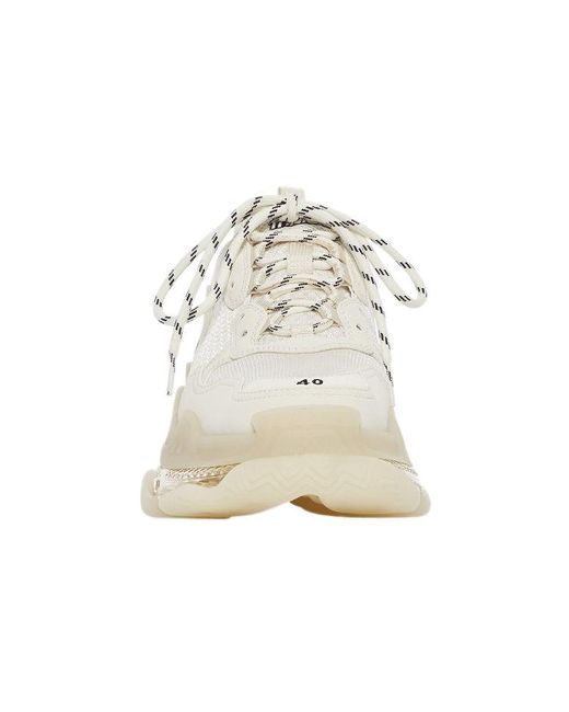 Balenciaga White Triple S Sneaker 'Clear Sole for men