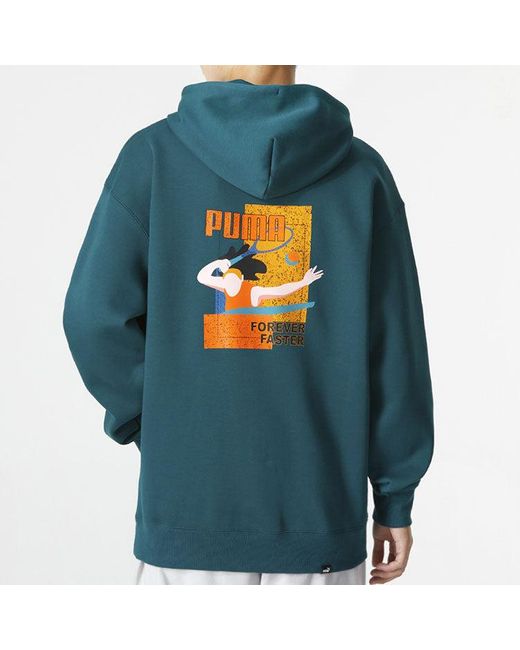 PUMA Blue Essentials Hoodie for men