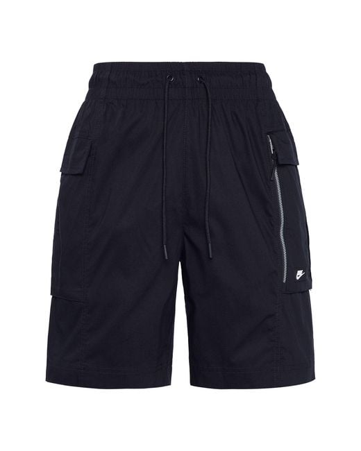 Nike Blue Sports Shorts Elastic Waist Breathable Fitness Workout Sportswear for men
