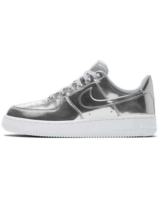 Nike Air Force 1 Sp 'liquid Metal - Chrome' in White | Lyst