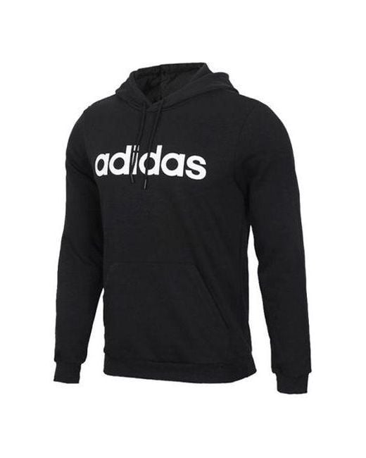 Adidas Black Neo Hooded Sweatshirt for men