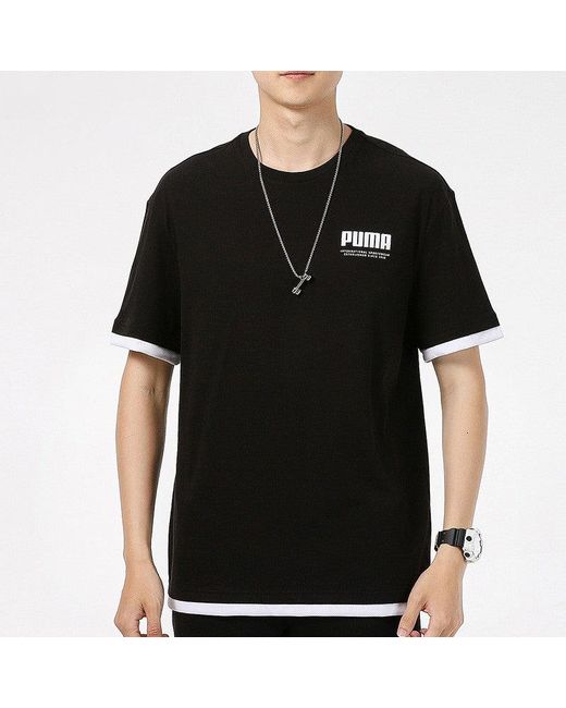PUMA Black Summer Court T-Shirt for men
