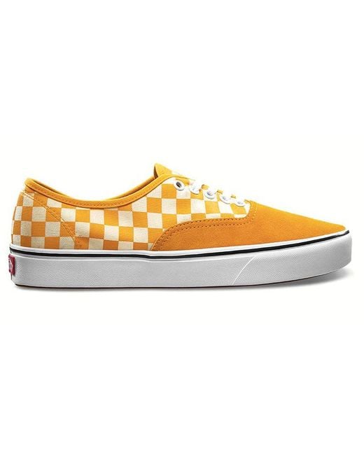 Vans Yellow Comfycush Authentic 'Checker Zinnia' for men