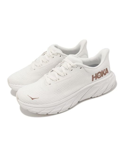 Hoka One One White (Wmns) Arahi 7 'Blanc De Blanc Rose'