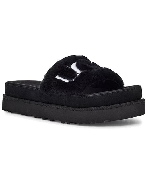 Ugg Blue (Wmns) Laton Fur Slide Slippers