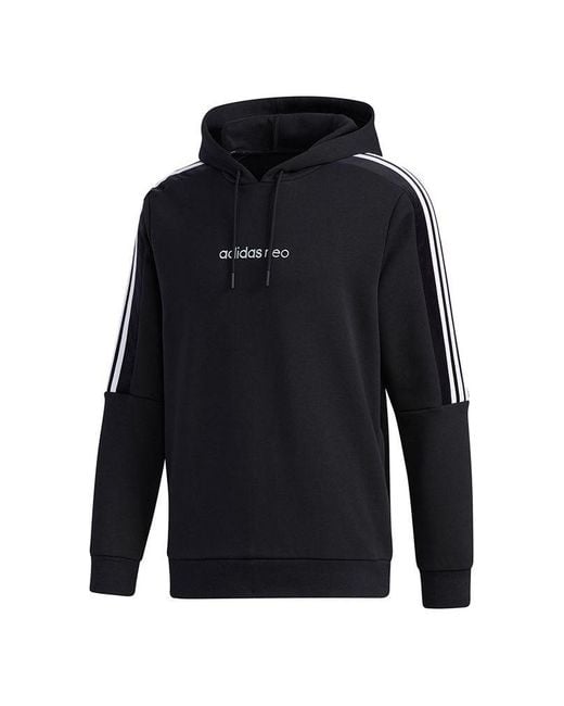 Adidas Blue Neo Cs Velour Hdy Sports Hooded Long Sleeves Pullover for men